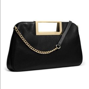 Michael Kors Berkeley Black Leather Clutch